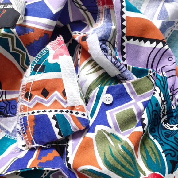 Vintage Frontier Series Faux Bolero Button Up Western Shirt Neck Cutout Size XL - Picture 11 of 13